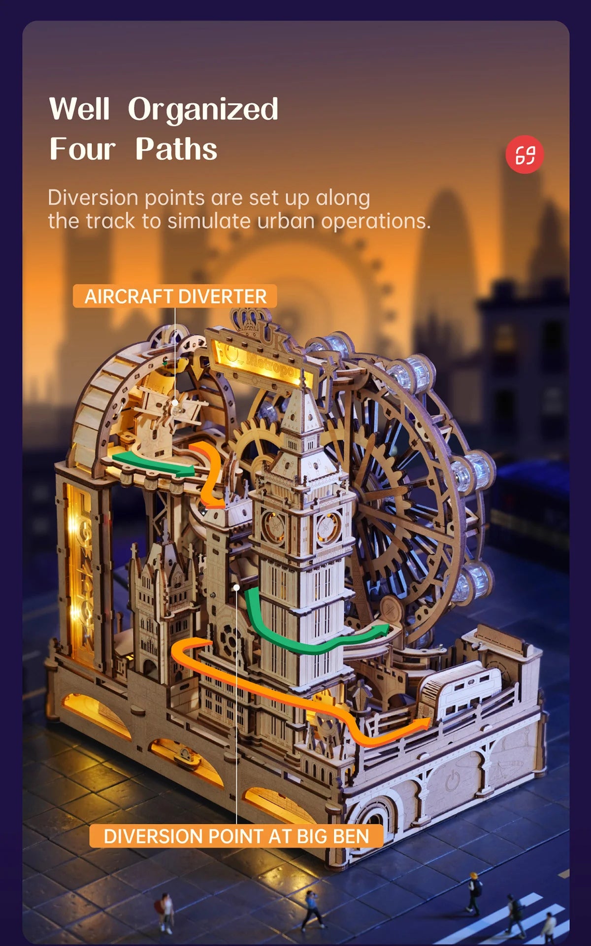 London Cityscape 3D Wooden Puzzle