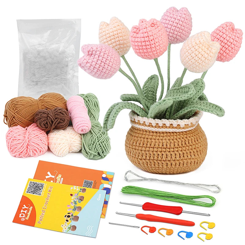 Beginner Crochet Flower Kit