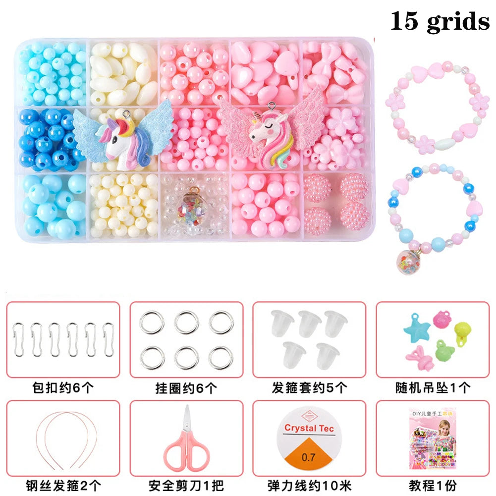 500pcs DIY Beaded Bracelet & Necklace Craft Set