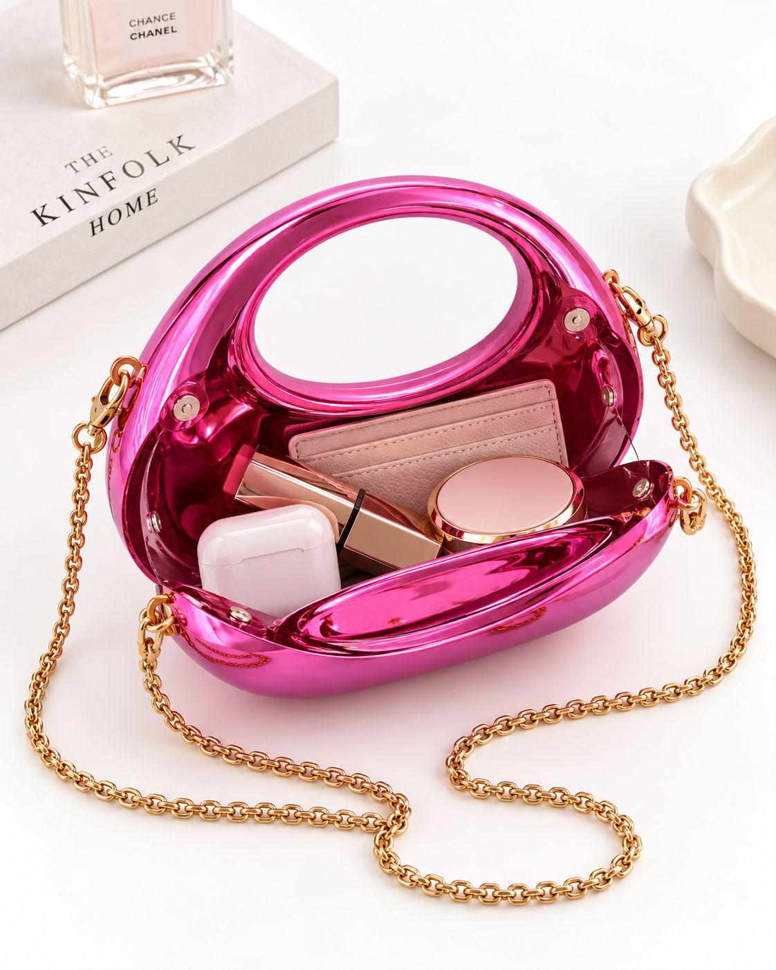 Hot Pink Mirror Mini Bag