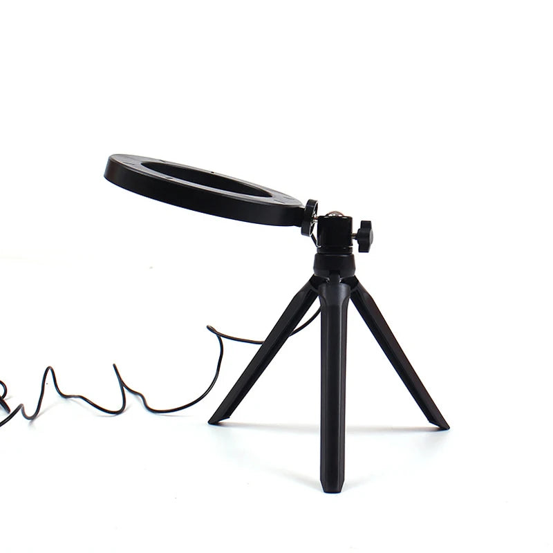 LED Selfie Ring Lamp with Phone Holder Tripod