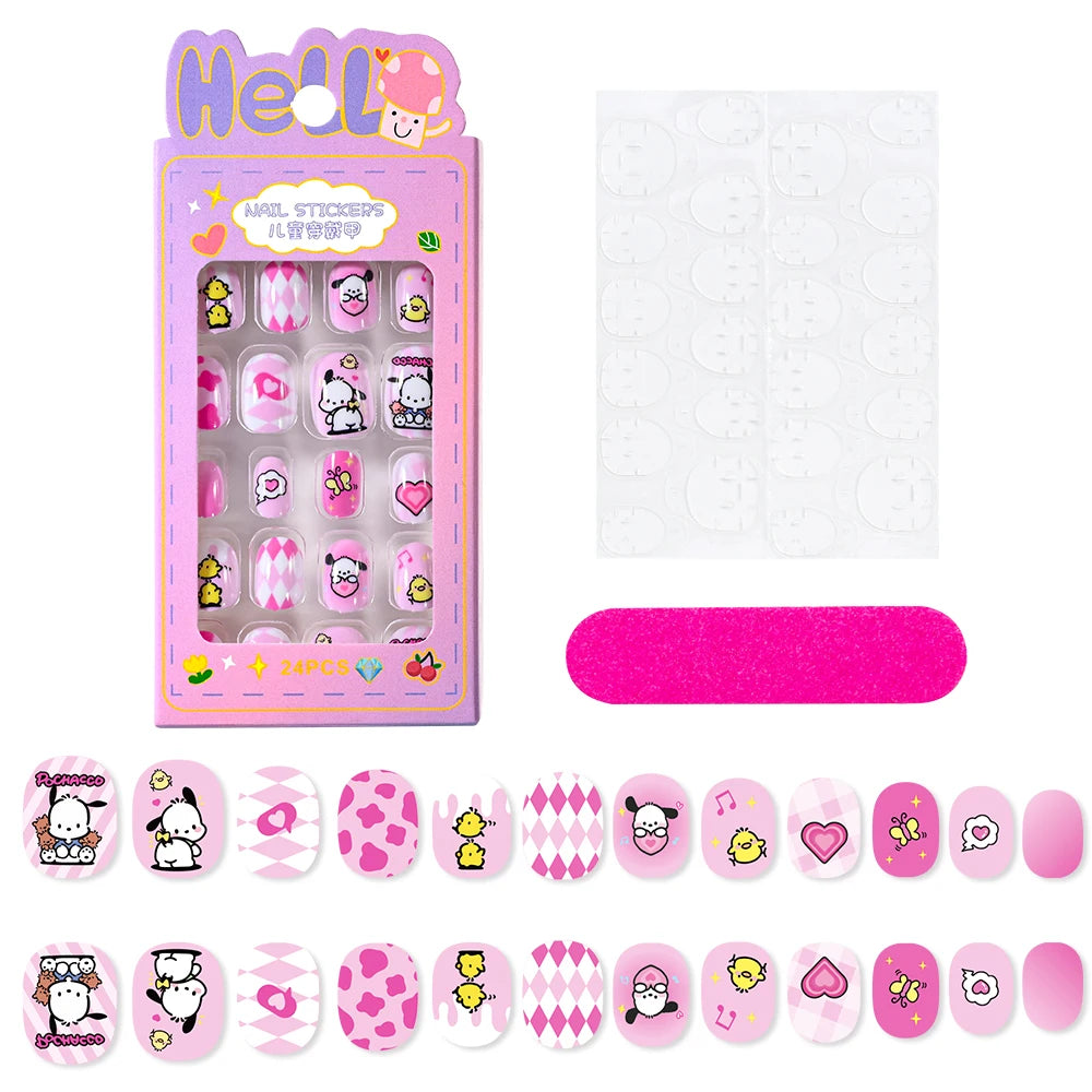 3D Cartoon Fake Nails for Girls