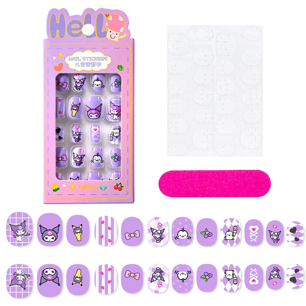 3D Cartoon Fake Nails for Girls
