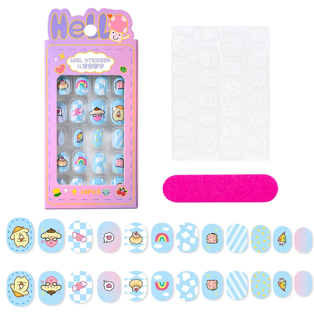 3D Cartoon Fake Nails for Girls