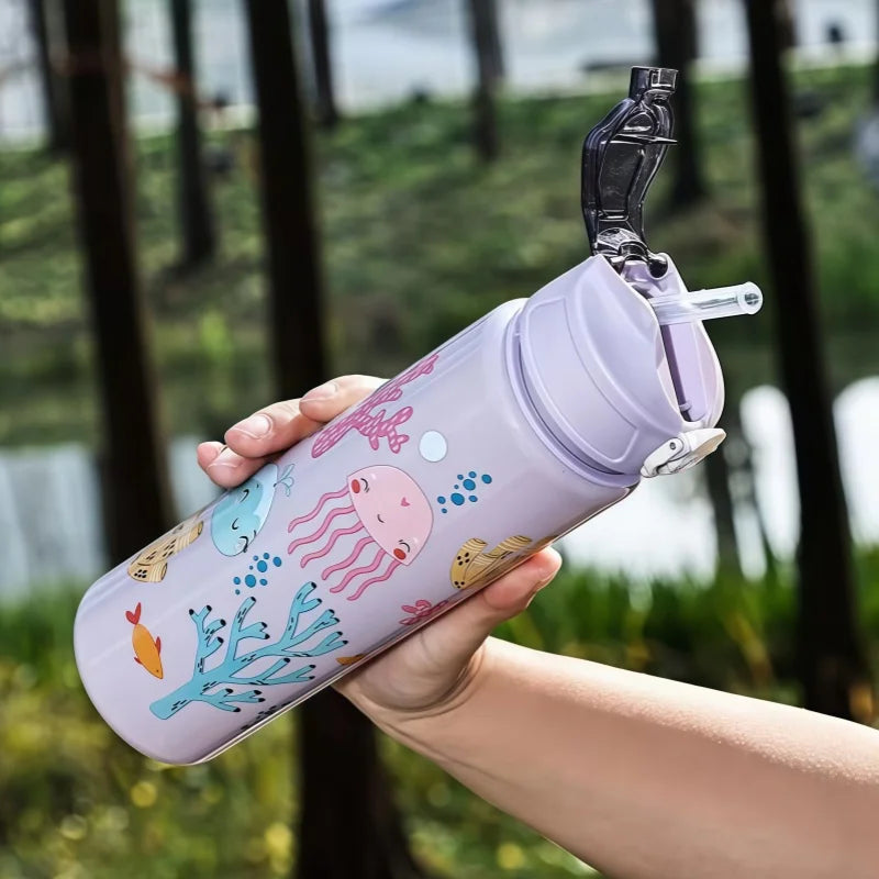 Water Bottle For Kids -  Leakproof Plastic Water Bottles