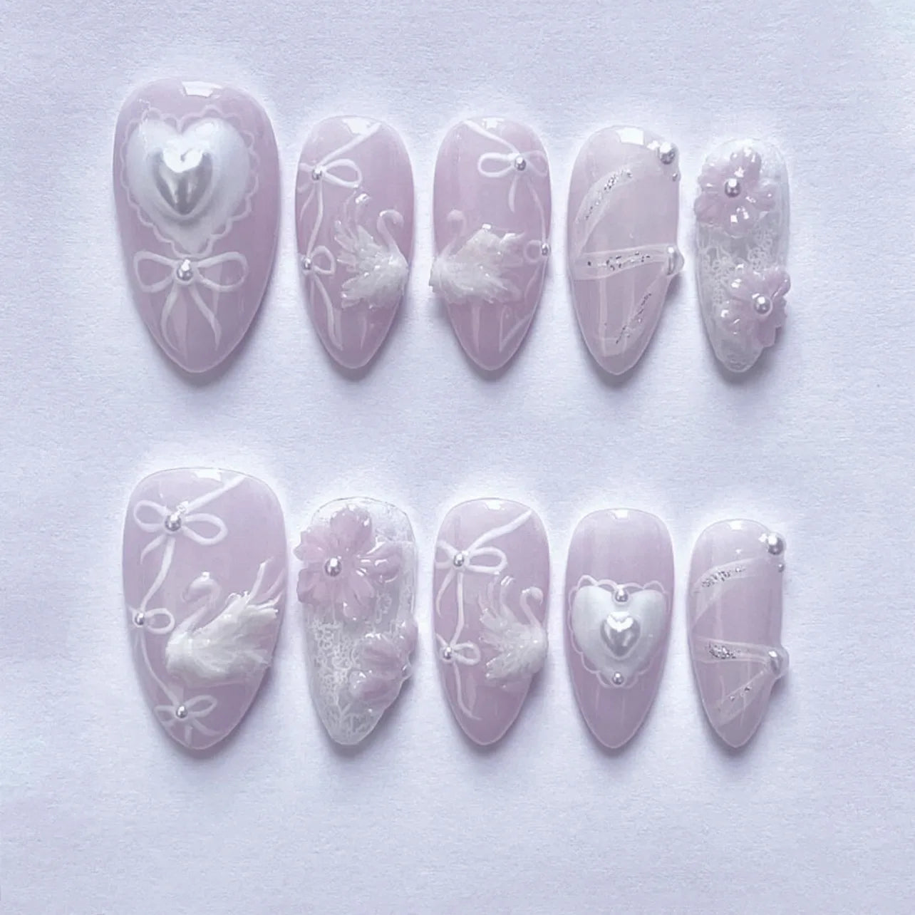 3D Design False Press on Nails