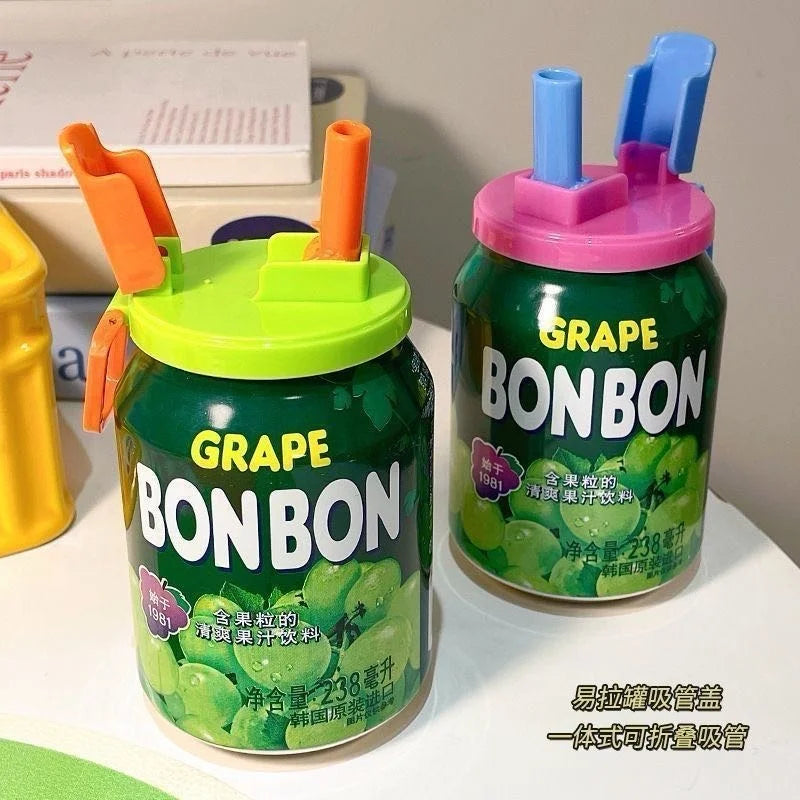 Can Lid With Silicone Straw