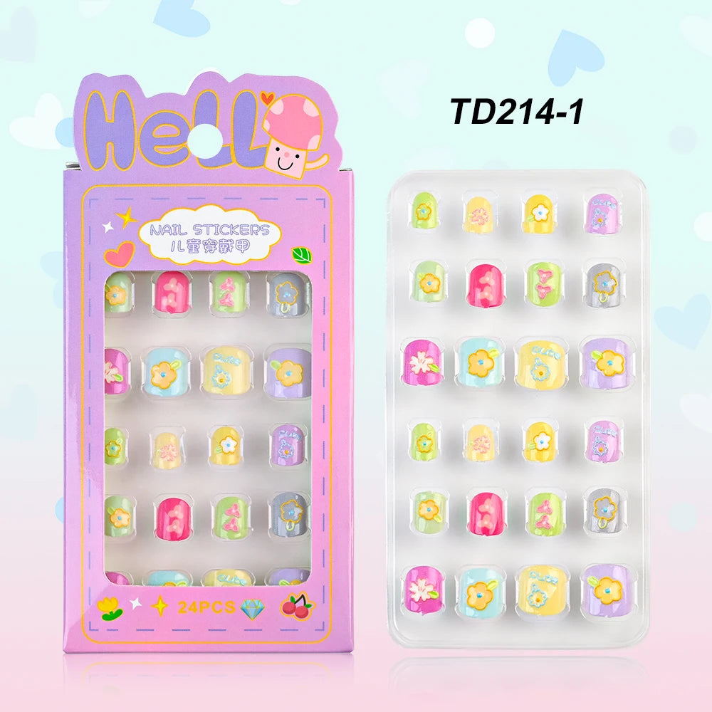 3D Cartoon Fake Nails for Girls