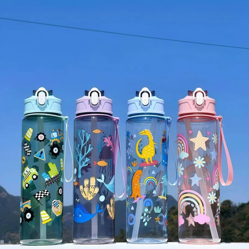 Water Bottle For Kids -  Leakproof Plastic Water Bottles