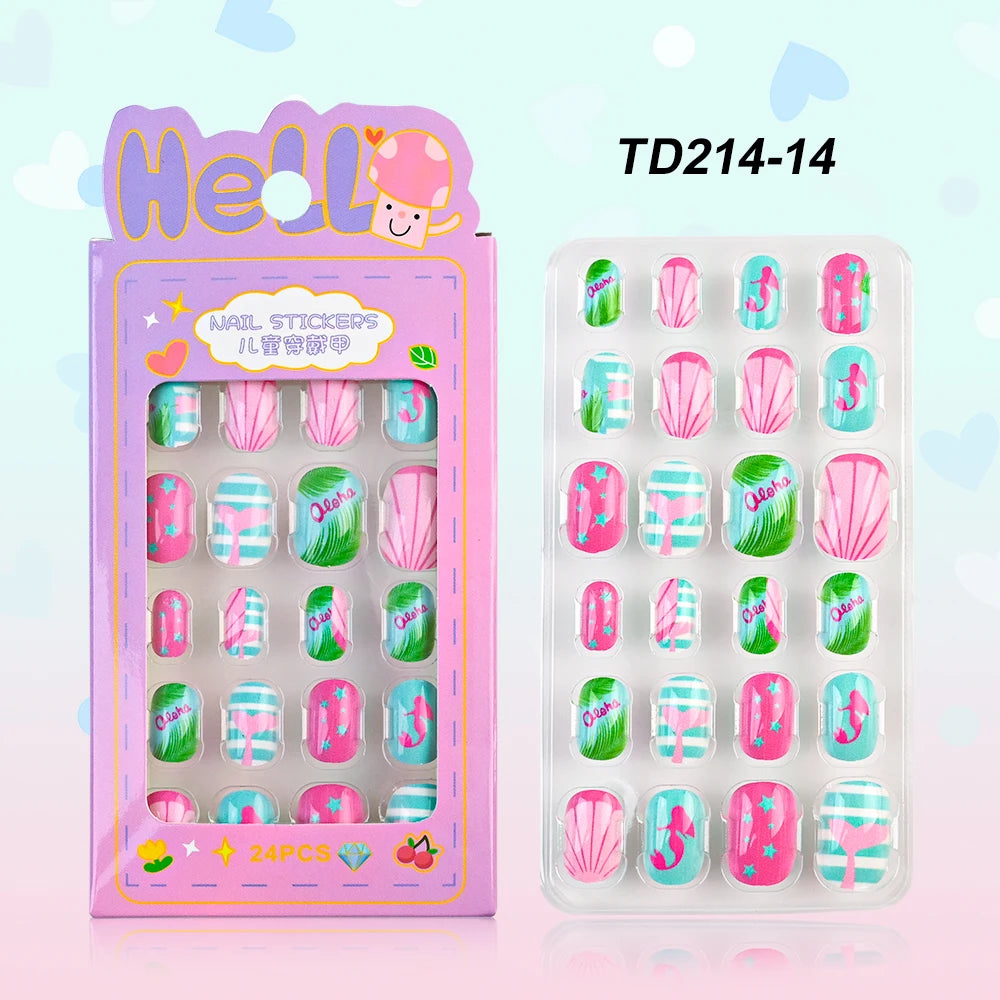 3D Cartoon Fake Nails for Girls
