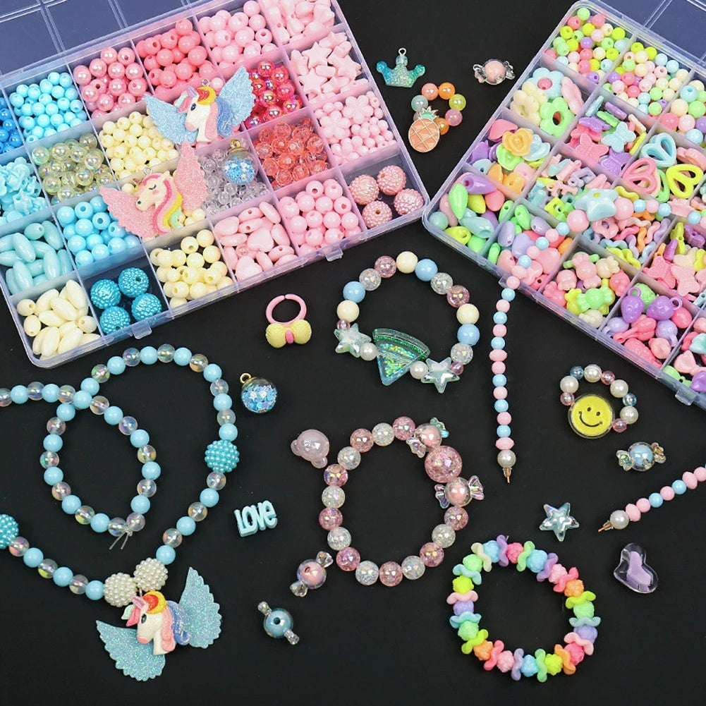 500pcs DIY Beaded Bracelet & Necklace Craft Set