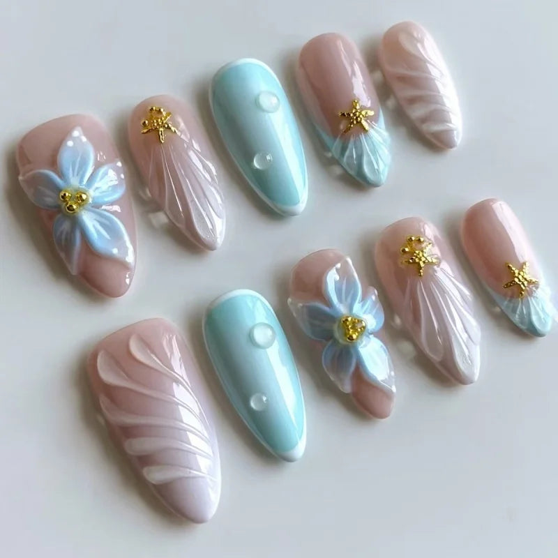 3D Design False Press on Nails