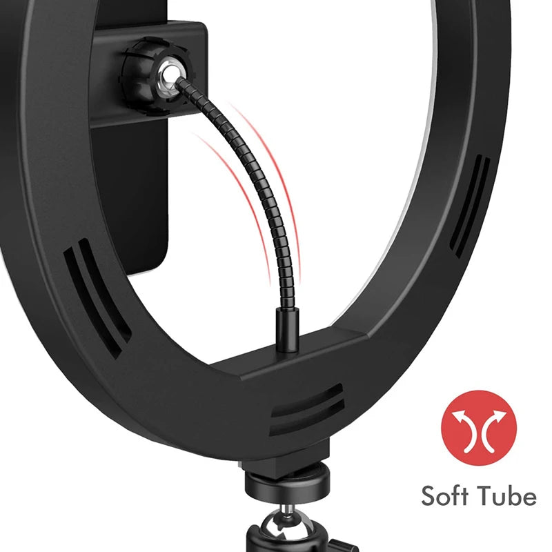 LED Selfie Ring Lamp with Phone Holder Tripod