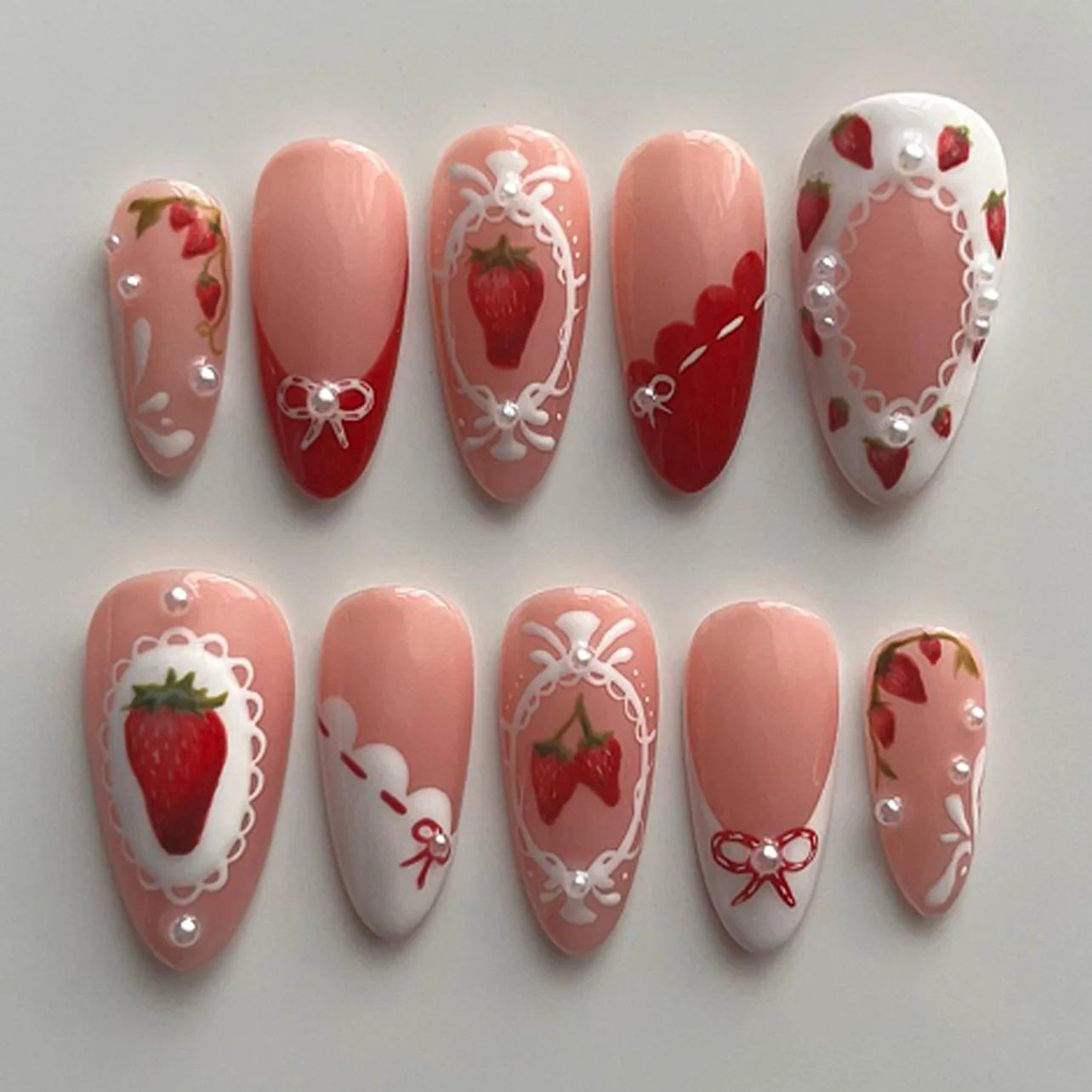 3D Design False Press on Nails