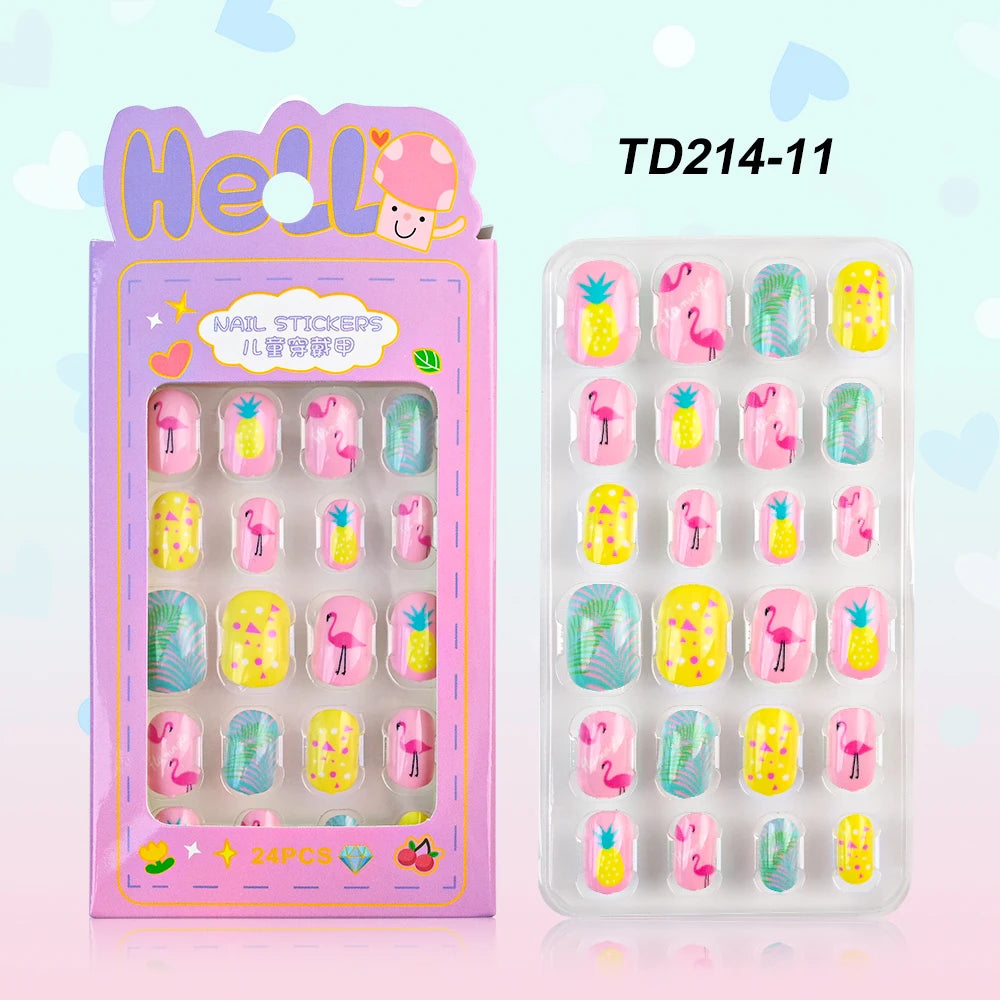 3D Cartoon Fake Nails for Girls