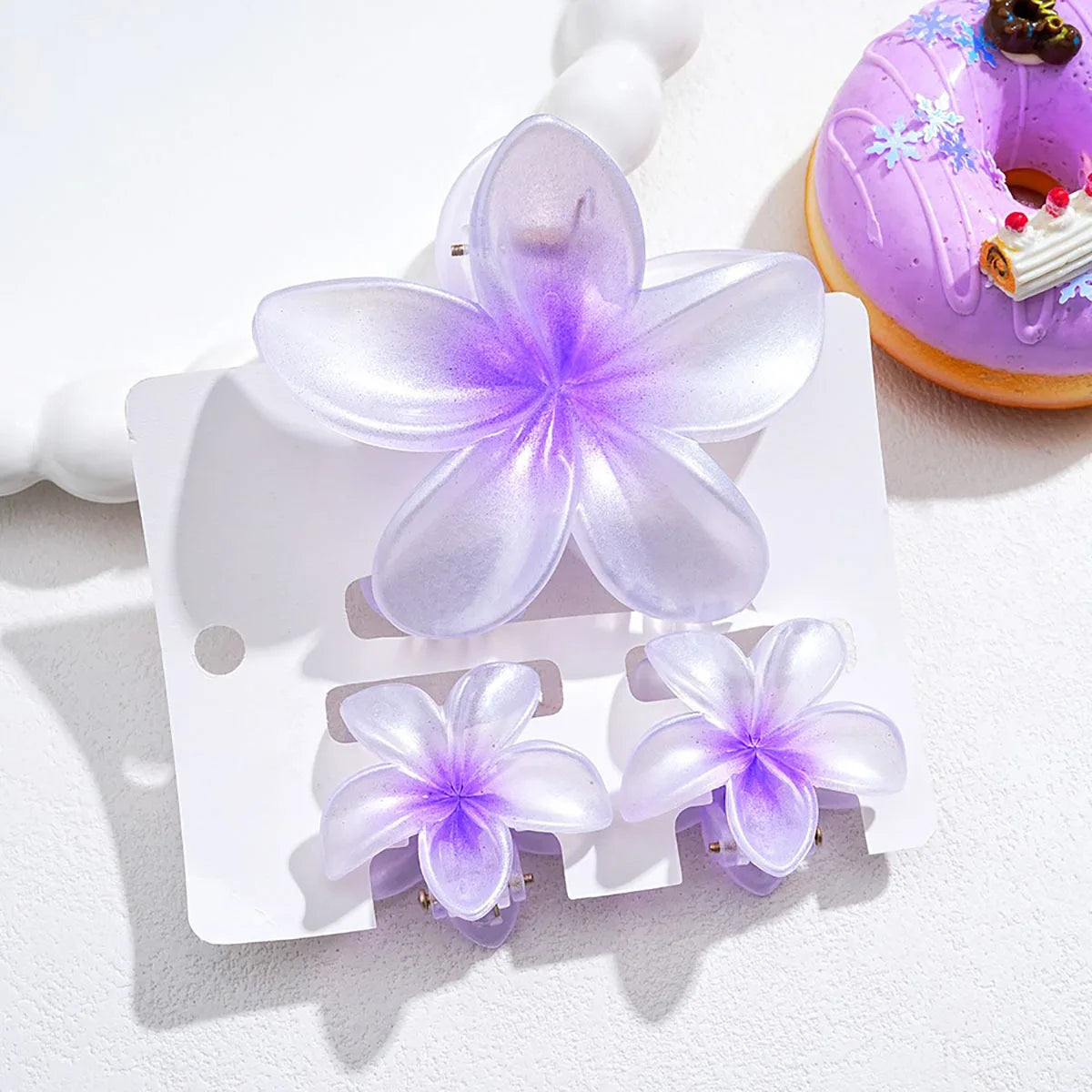 Gradient Flower Hair Clips