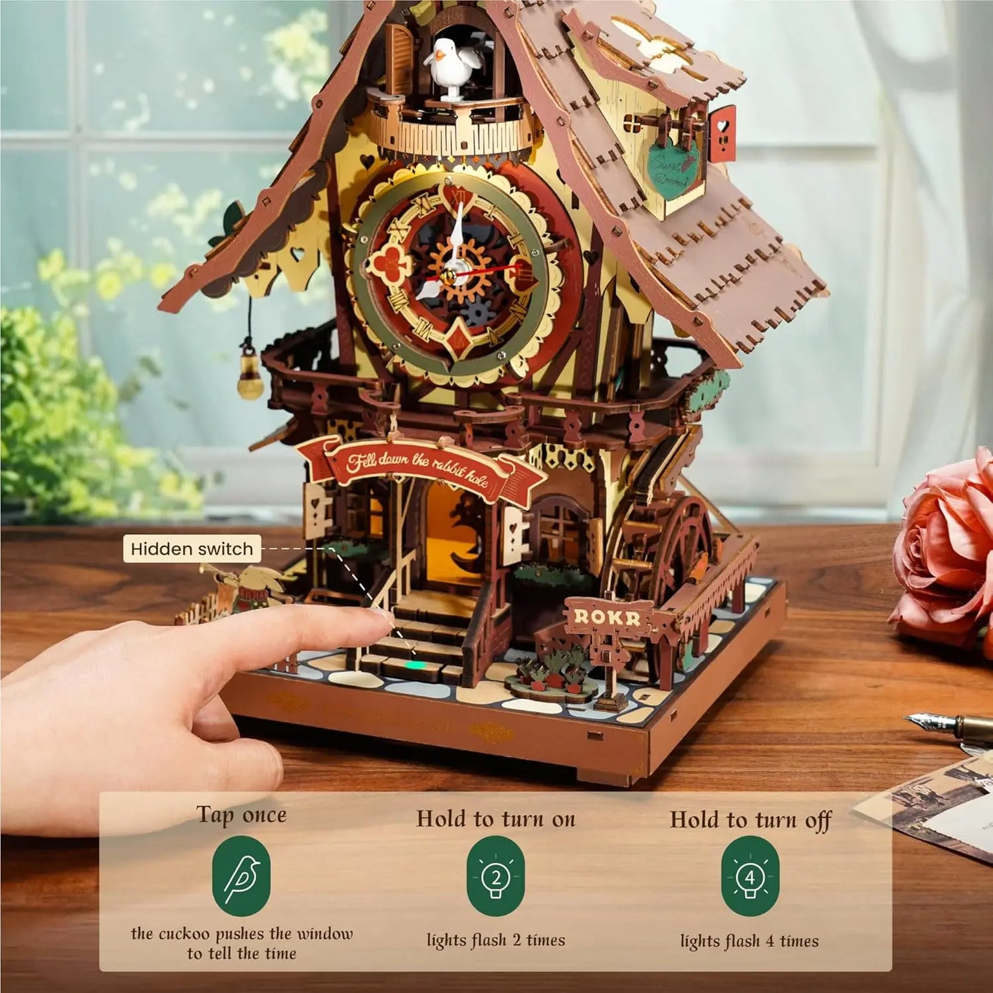 3D Wooden Clock Puzzle