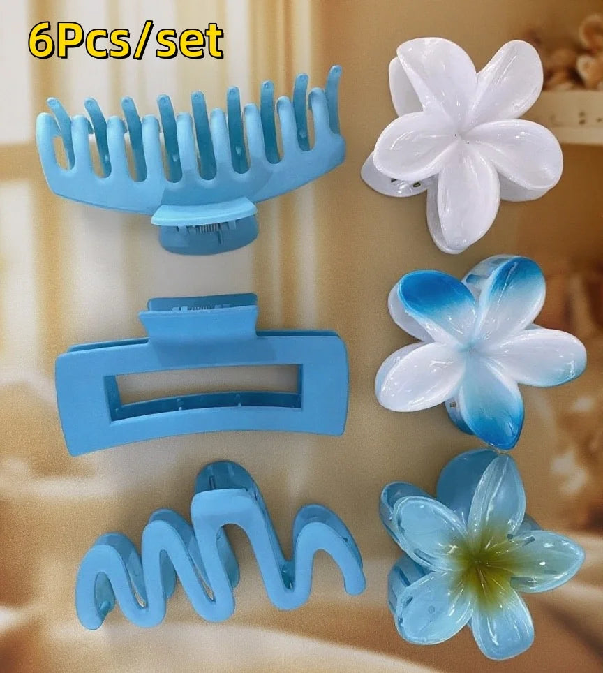 Gradient Flower Hair Clips
