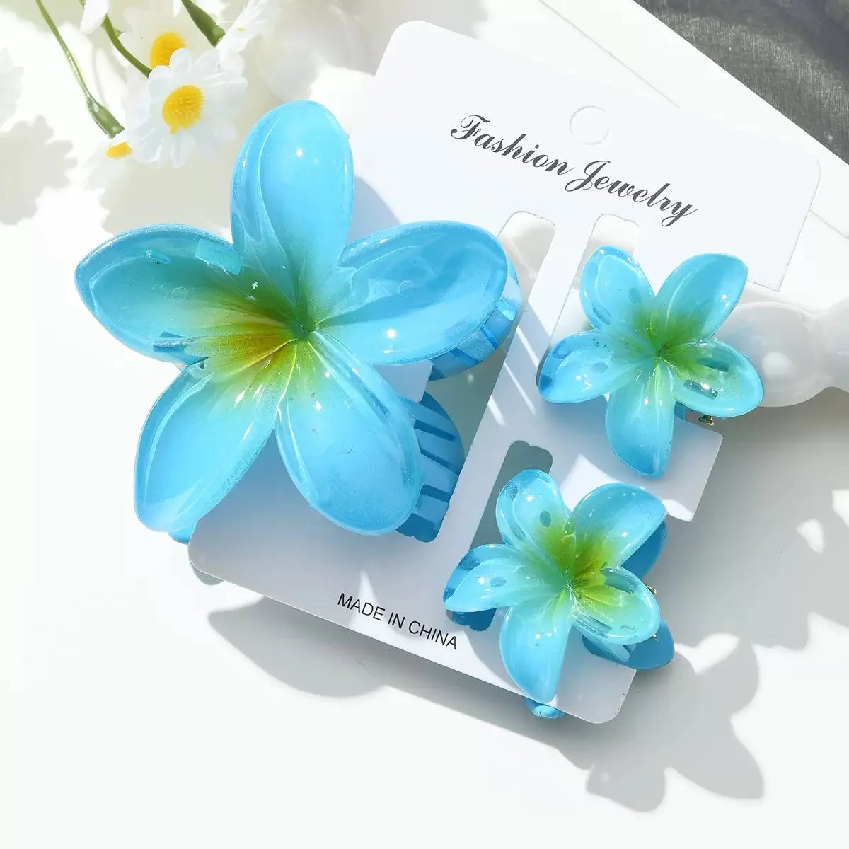 Gradient Flower Hair Clips
