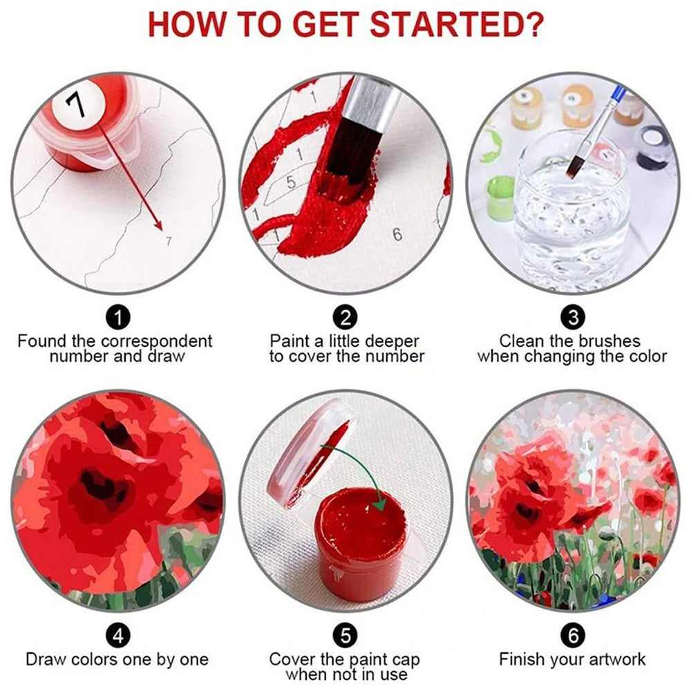 1pc Paint by Numbers Kit