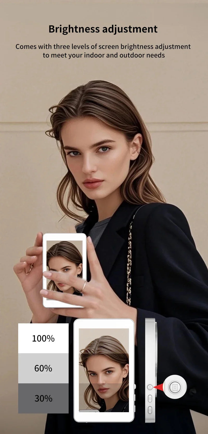 Magnetic Wireless Phone Selfie Monitor