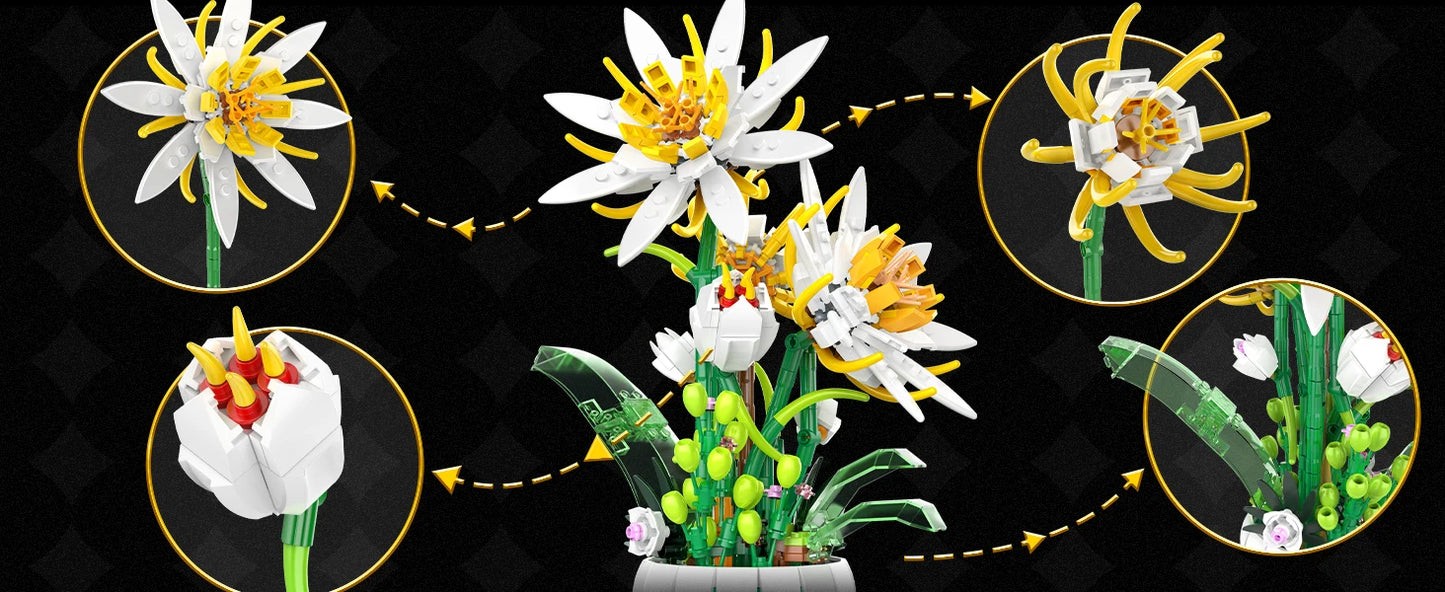 EDUCIRO Flower Bouquet Building Set