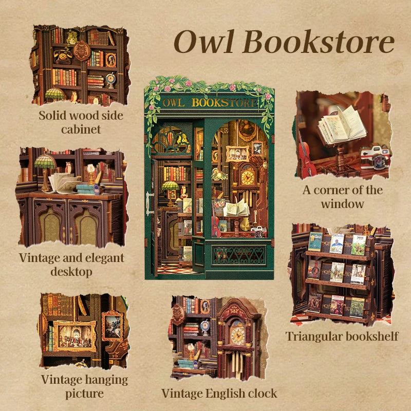 3D Mini Owl Bookstore