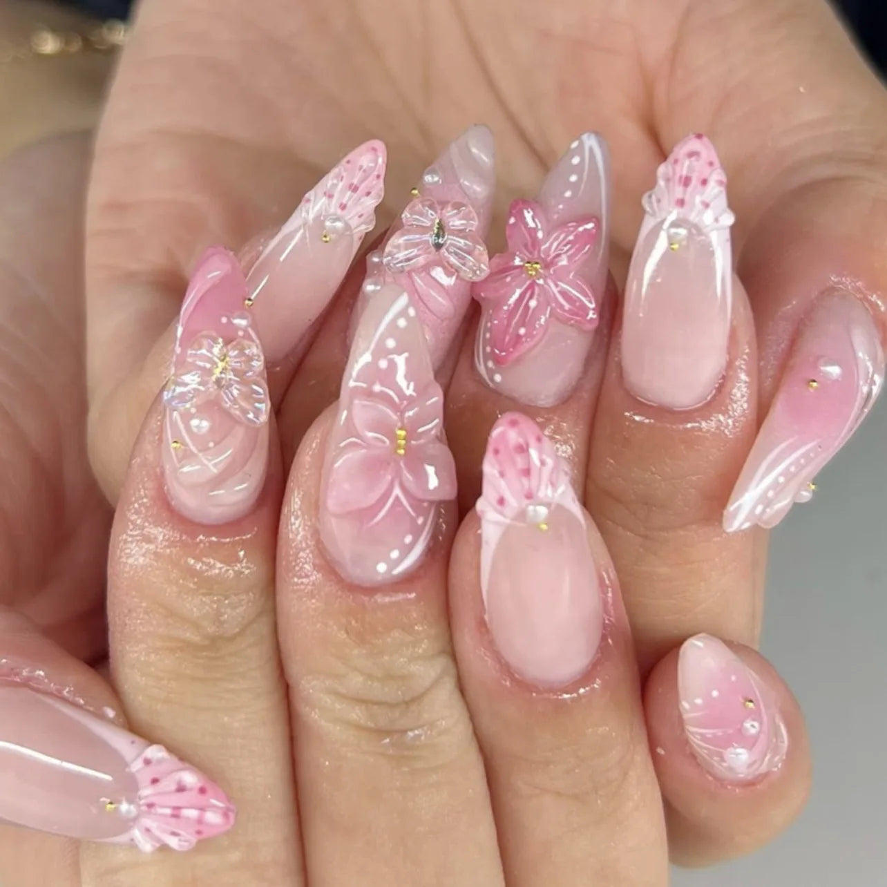 3D Design False Press on Nails