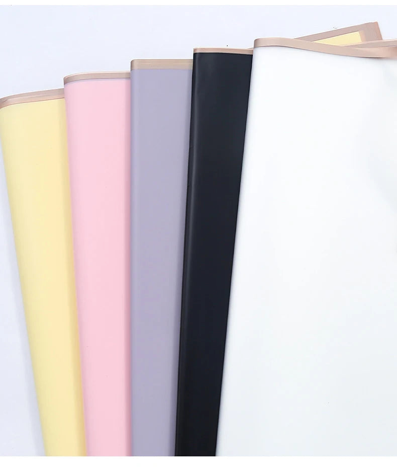 Flower Wrapping Paper with Golden Edges