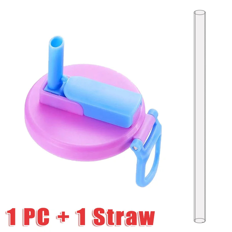 Can Lid With Silicone Straw