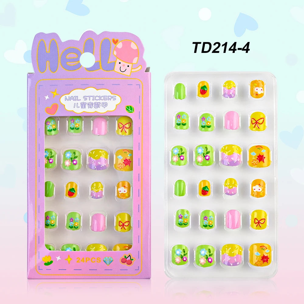 3D Cartoon Fake Nails for Girls