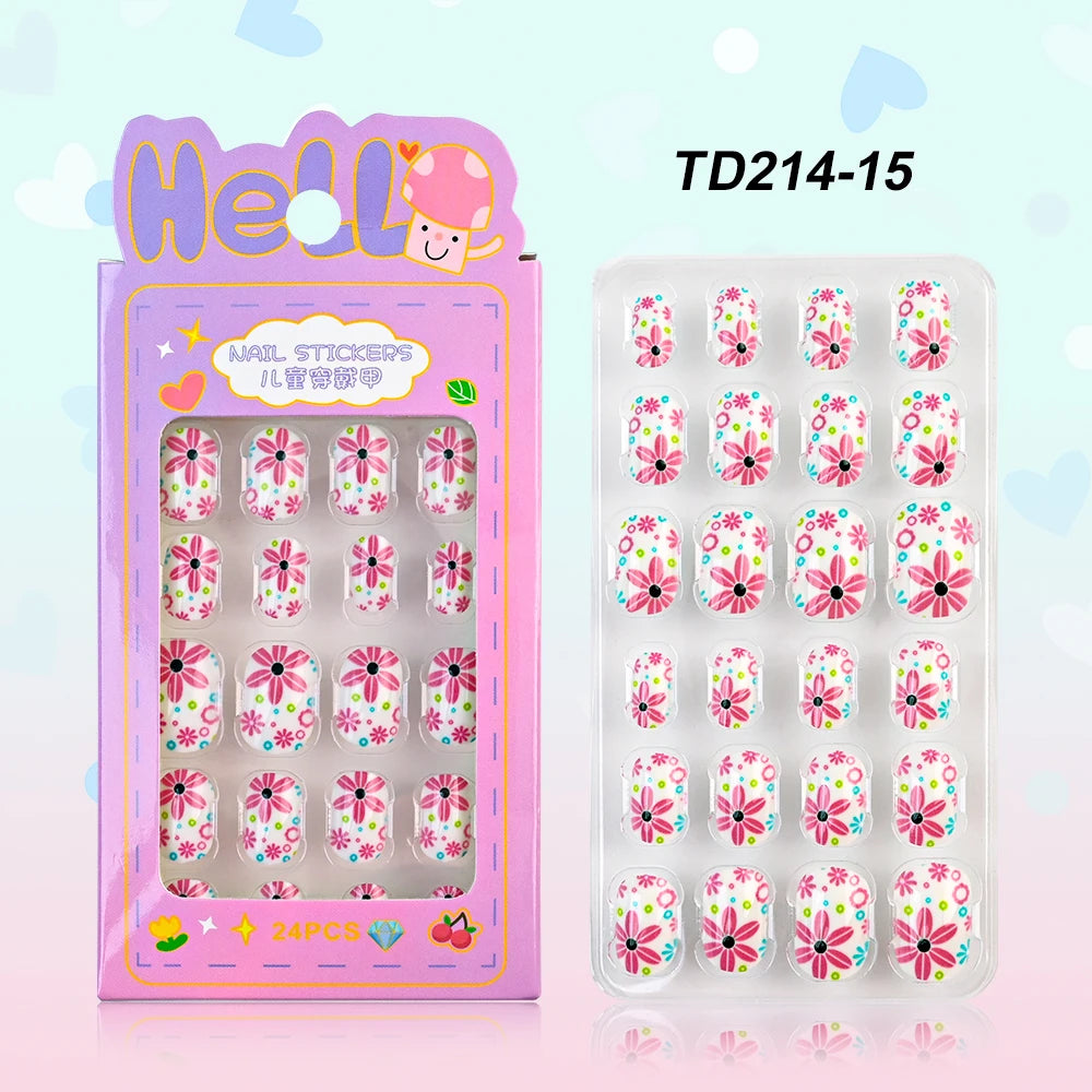 3D Cartoon Fake Nails for Girls