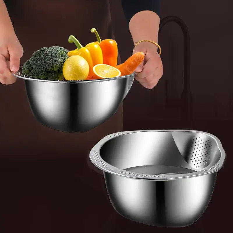 Rice Washer Strainer Bowl