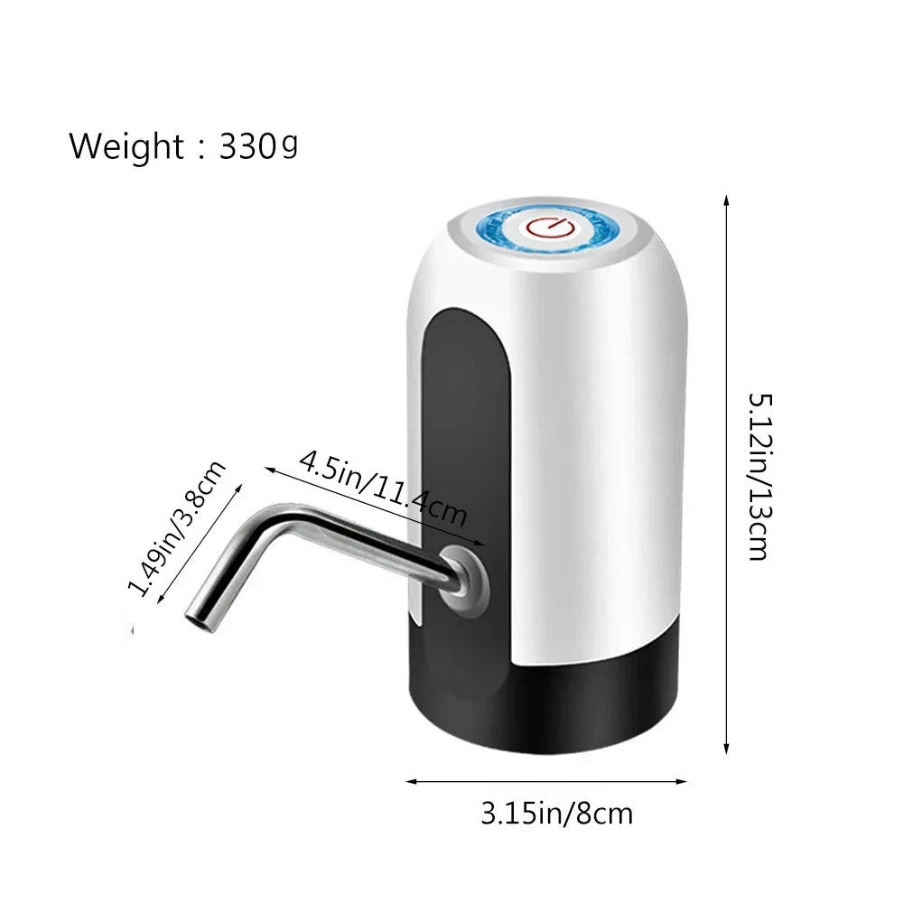 USB Rechargeable Water Bottle Pump 5 Gallon Water Bottle Dispenser