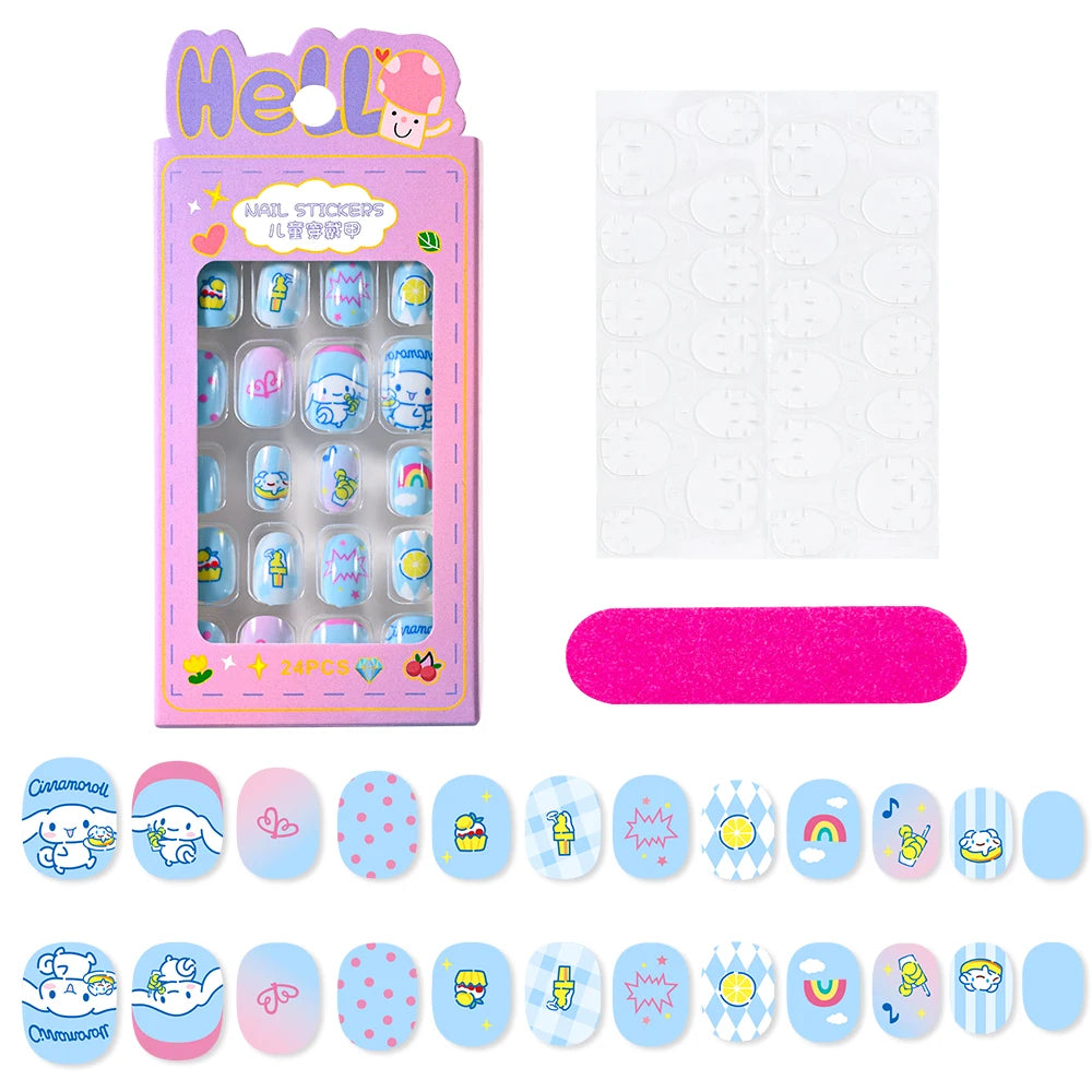 3D Cartoon Fake Nails for Girls