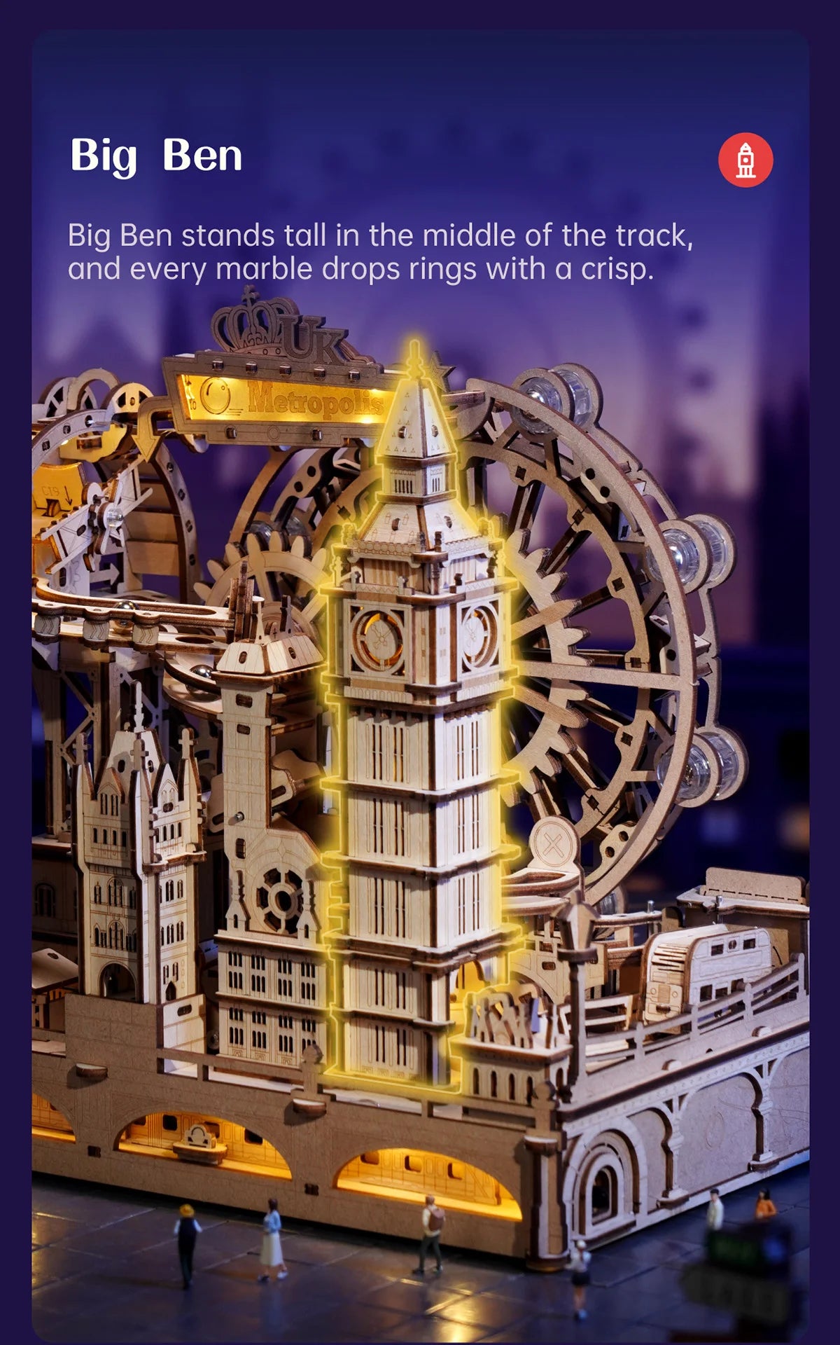 London Cityscape 3D Wooden Puzzle