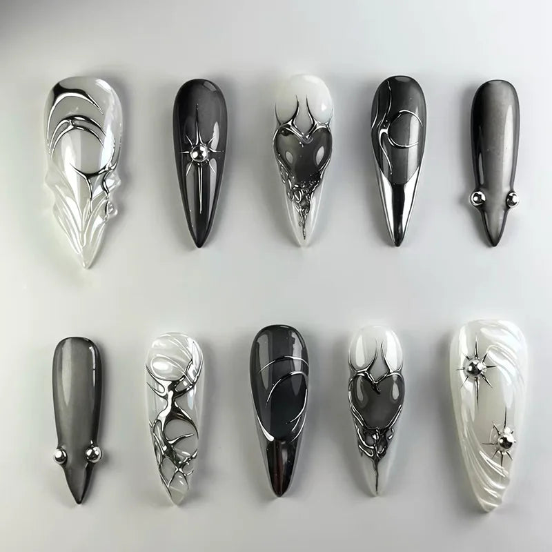 3D Design False Press on Nails