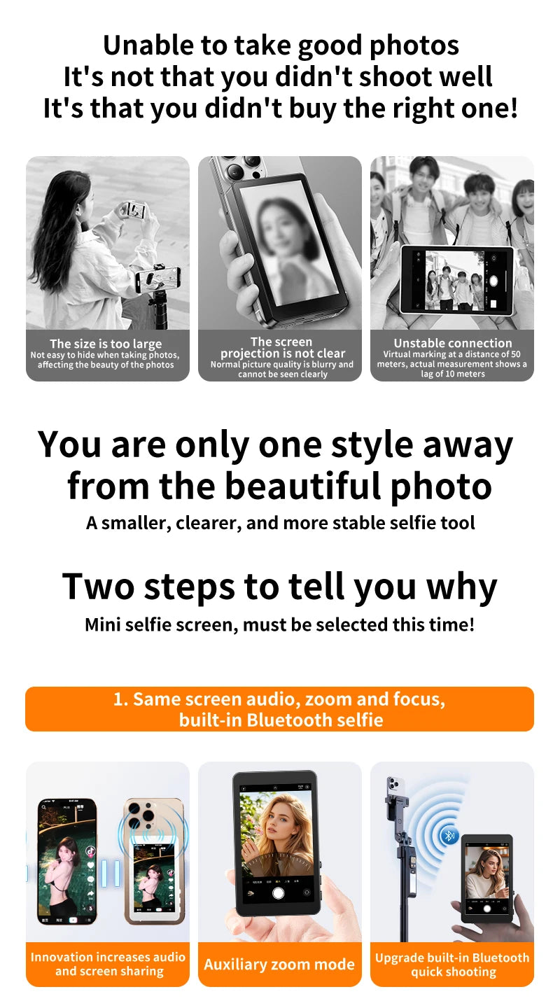 Magnetic Wireless Phone Selfie Monitor