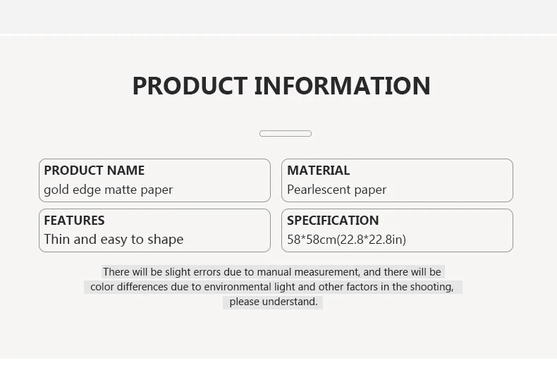 Flower Wrapping Paper with Golden Edges