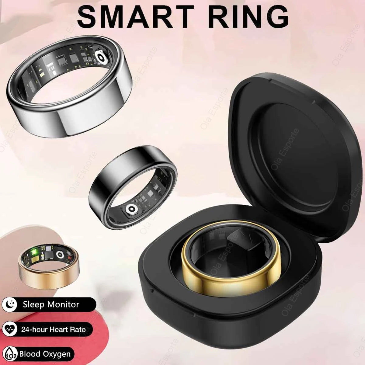 2025 Smart Ring Bluetooth Heart Rate SpO2 Fitness Tracker Waterproof