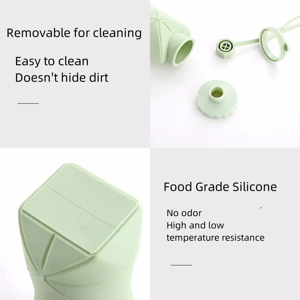 Silicone Foldable Water Bottle – 600 ML