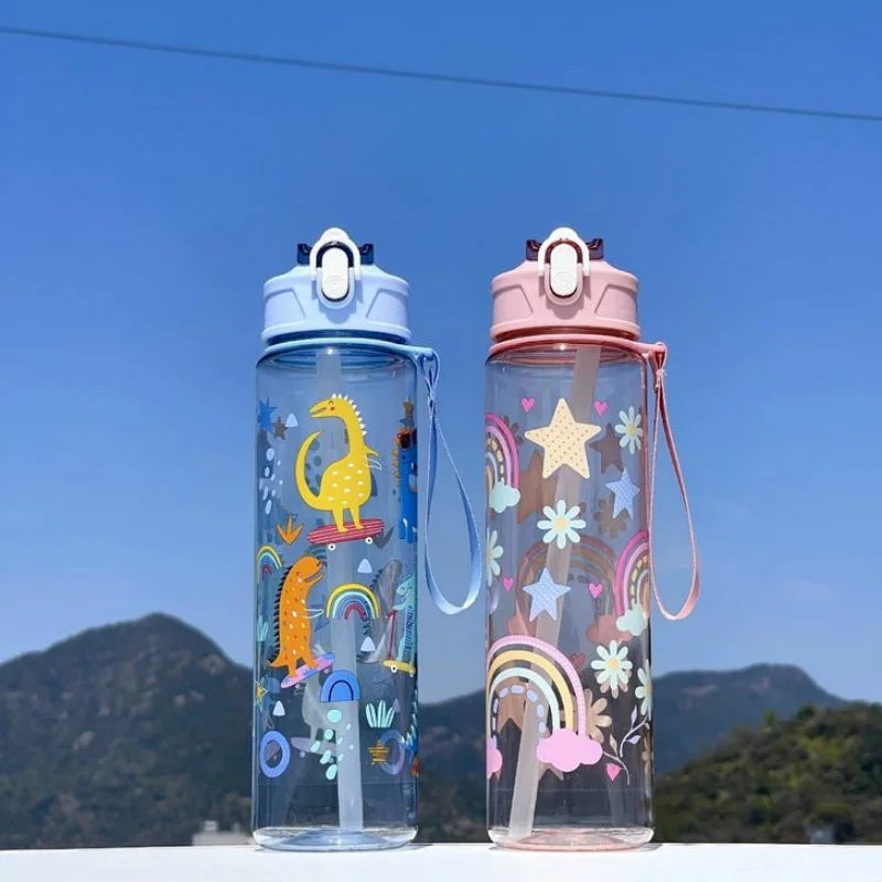 Water Bottle For Kids -  Leakproof Plastic Water Bottles