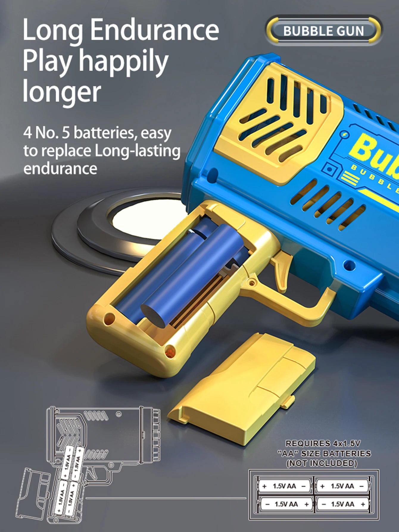 Handheld Electric Bubble Machine