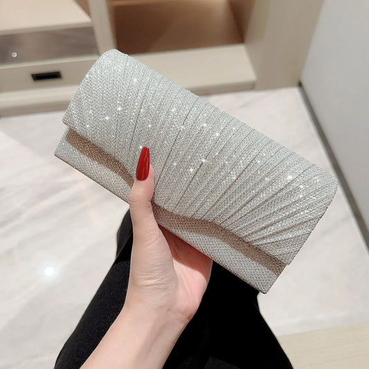 Silver Clutch Evening Bag