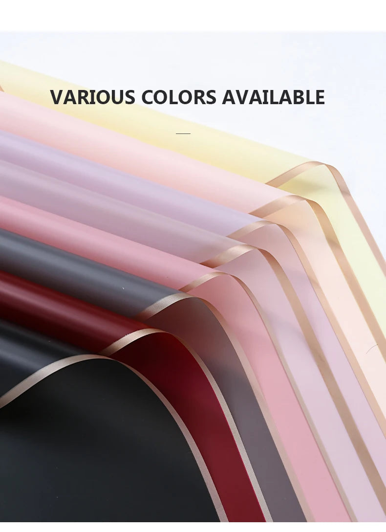 Flower Wrapping Paper with Golden Edges