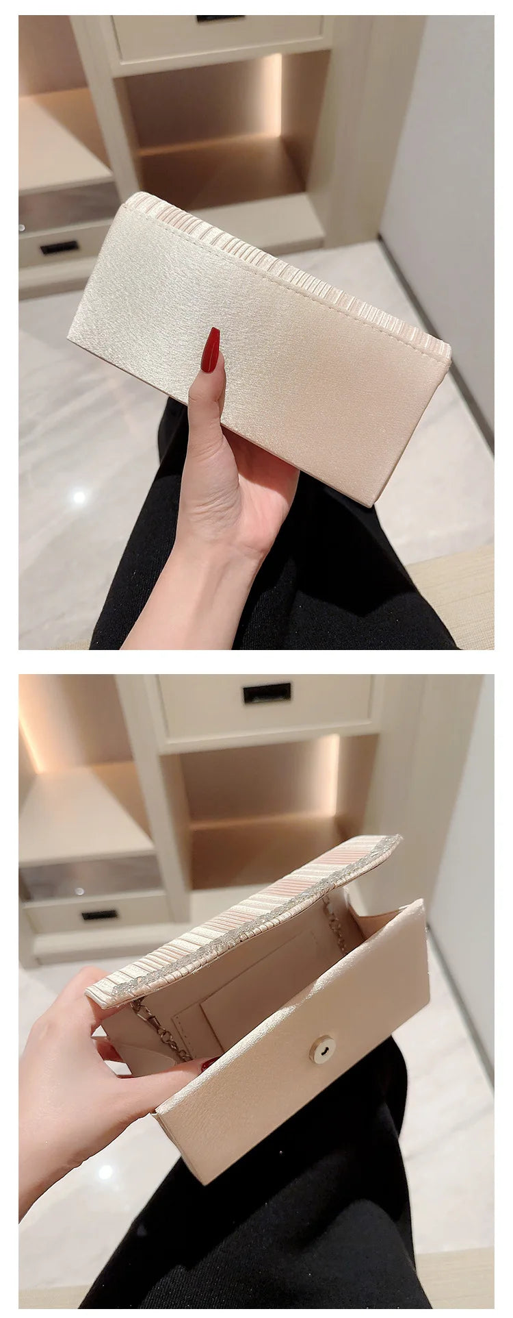 Silver Clutch Evening Bag