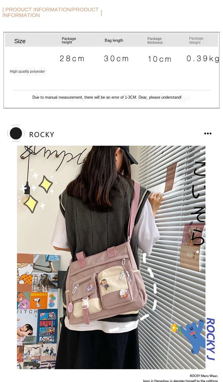 Waterproof Nylon Tote Bag