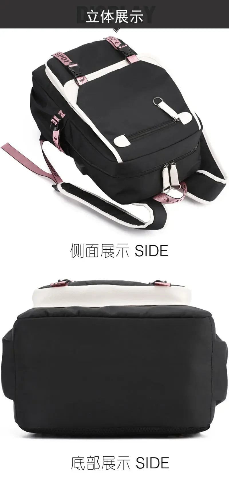 Trendy 2025 KPop Movie Print Backpack for Girls & Boys