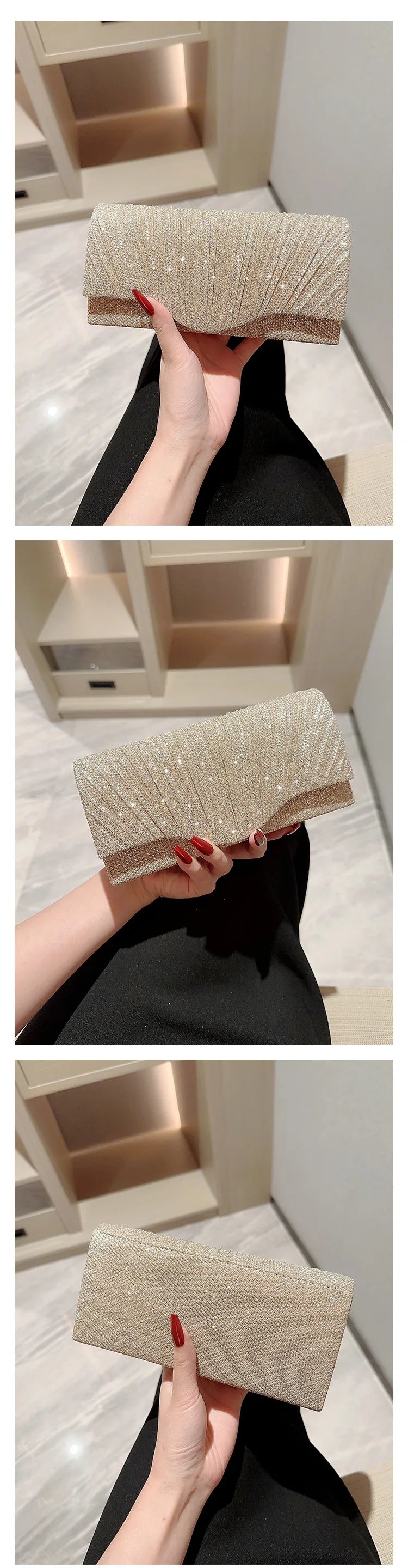 Silver Clutch Evening Bag