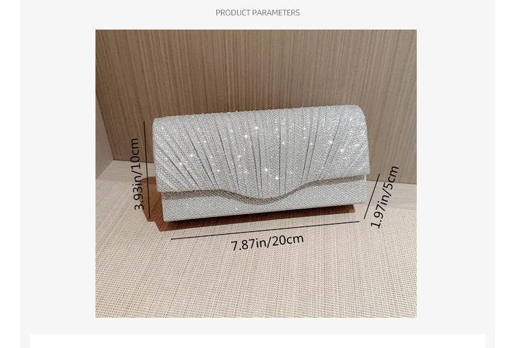 Silver Clutch Evening Bag
